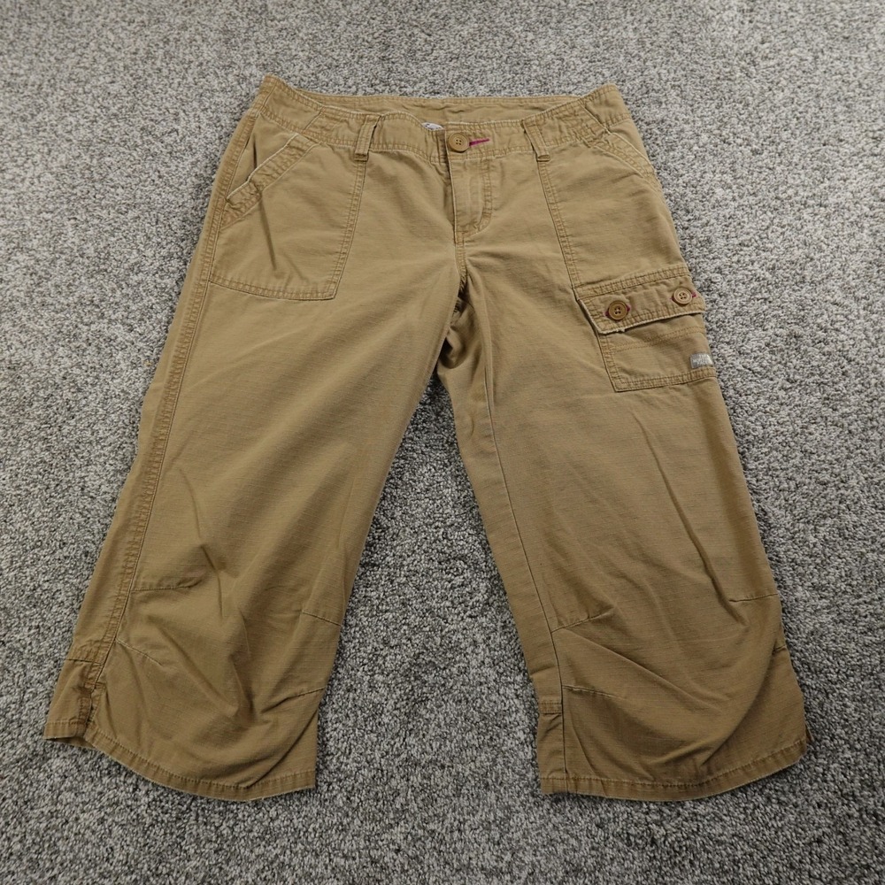 North Face Pants Womens 12 Brown Ripstop Cargo Utility Outdoor Hiking Capri Crop